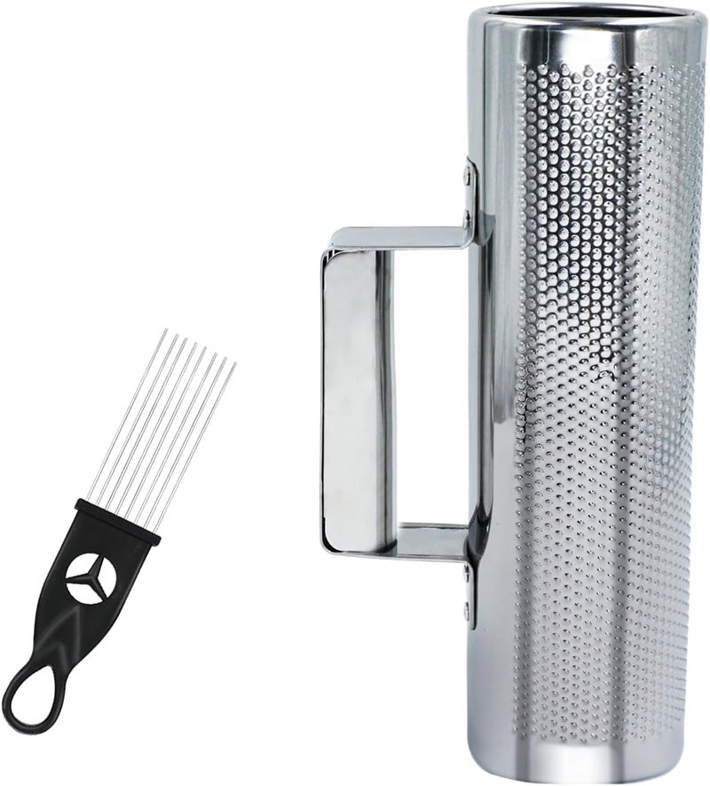 BIGBILLION Guiro Stainless Steel Guiro Instrument 8" 3" Latin Percussion Musical Shaker Instruments with Scraper for Live Performance - Image 1